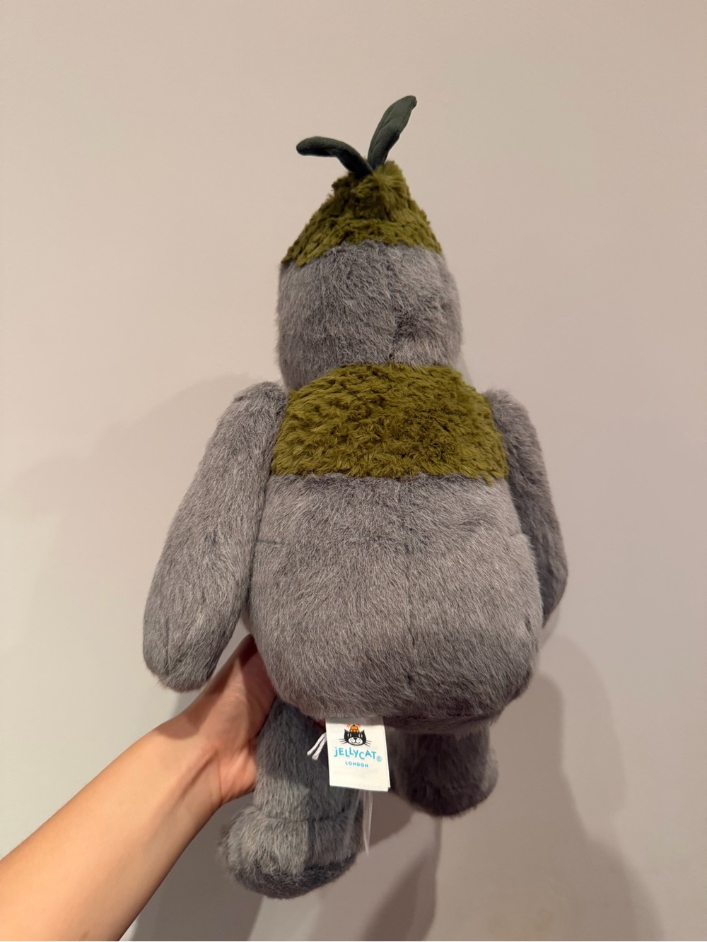 Jellycat Soft Gray and Green Plush Dinosaur Stuffed Toy - Picture 2 of 3
